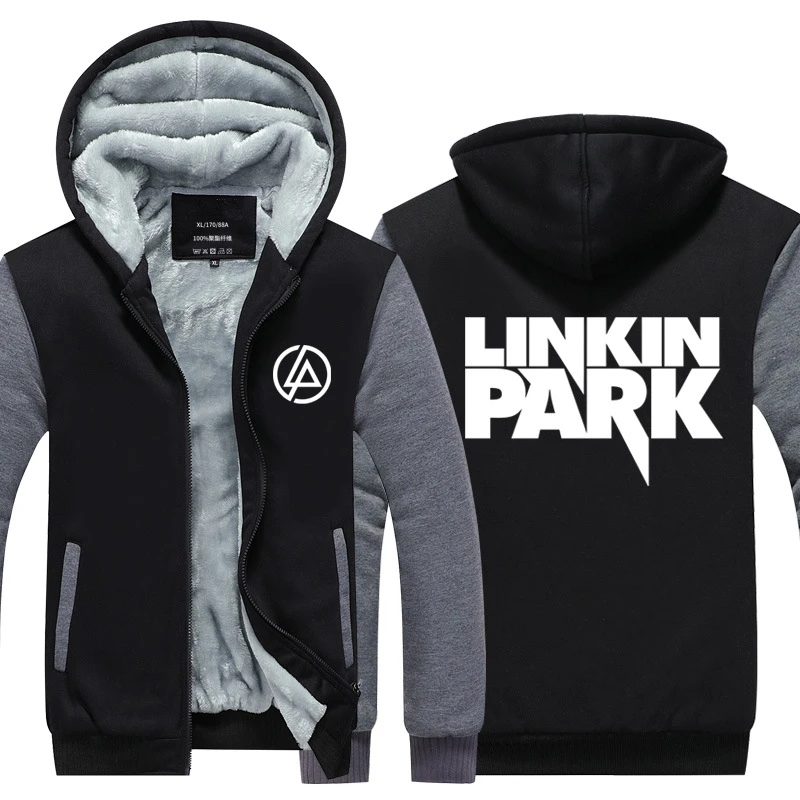 Шапка и маска как подарки Linkin Park толстовки толстые зимние innner флис хип хоп для