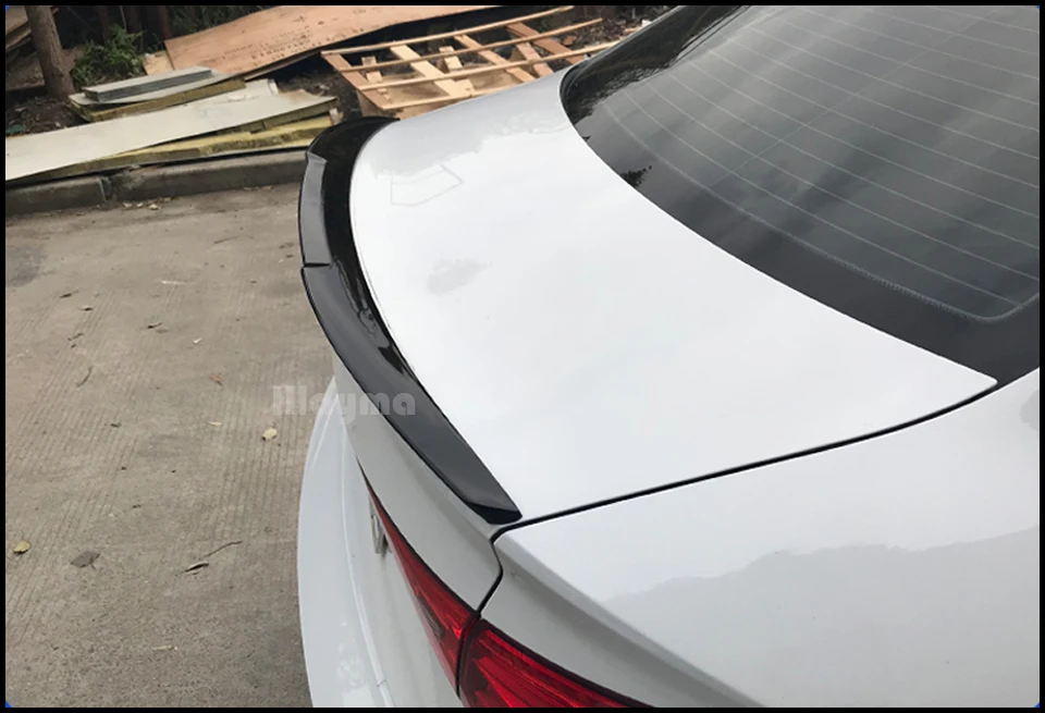 V Стиль ABS задний спойлер на багажник для Audi A3 Sline S3 лимузин год черный глянец автомобиля спойлер заднего крыла