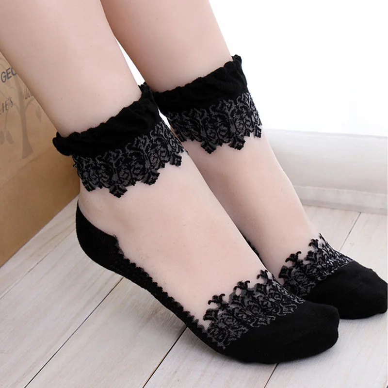 1 пара женские эластичные короткие чулки со стразами|stockings for women|female stockingsstockings beauty