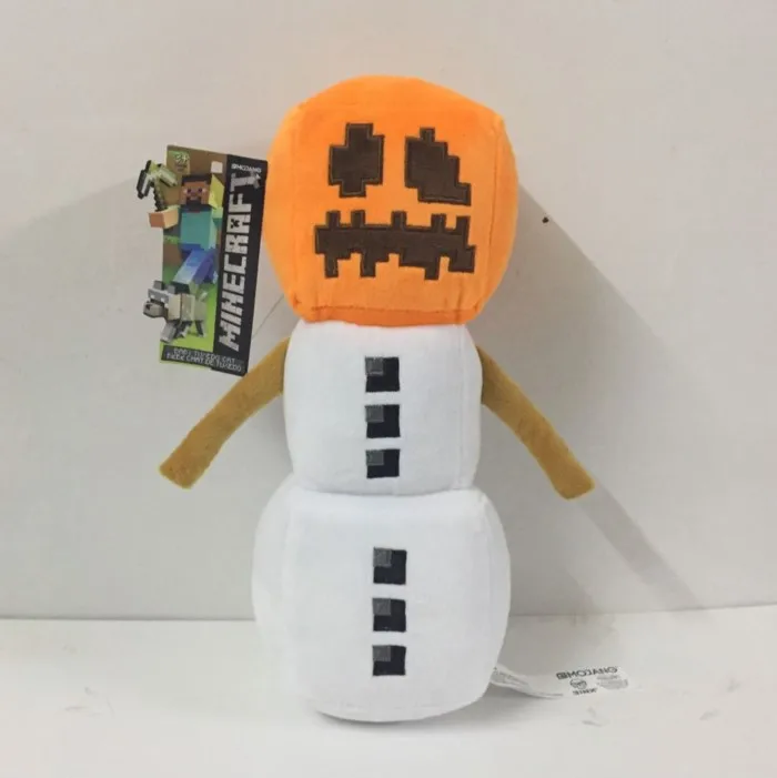 snow Golem Игра Плюшевые криперы Скелет волк Стива корова привидение, паук летучая мышь плюшевые детские игрушки рождественские подарки - Цвет: snow Golem