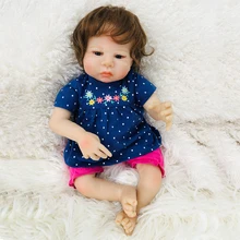 18 дюймов bebes reborn realista boneca 45 см Силиконовая Кукла для маленьких