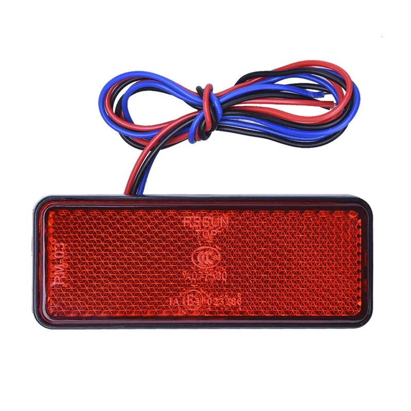 3 вида цветов Прямоугольник Отражатель мотоцикла задний стоп сигнал поворота