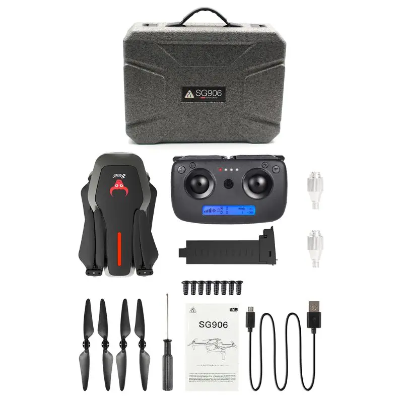 SG906 gps 5G wifi FPV с 4K Ультра прозрачная камера бесщеточный селфи складной оптический поток позиционирования Hover RC Дрон Квадрокоптер RT - Цвет: Черный