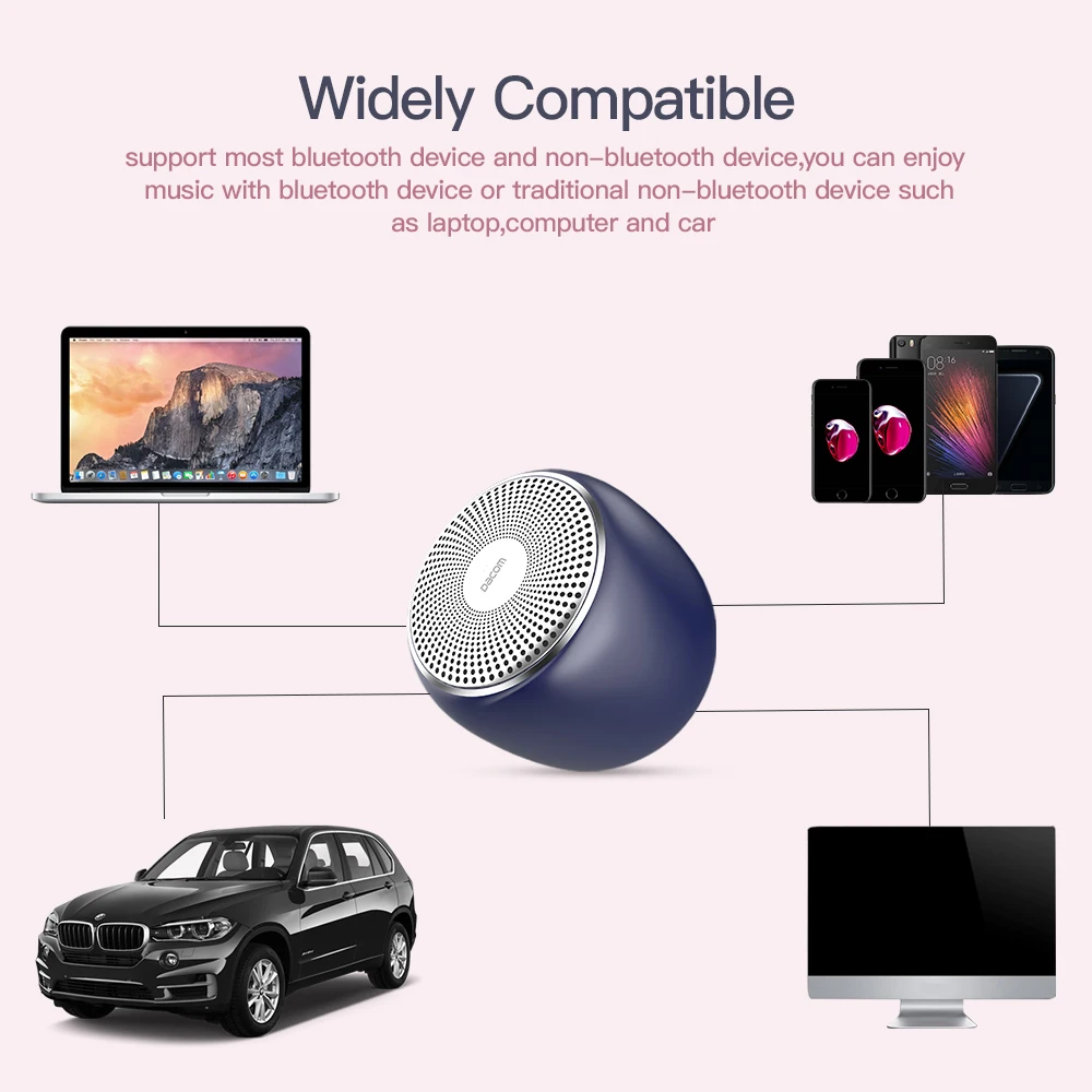 DACOM Q1 Bluetooth Динамик мини Портативный Беспроводной s бас стерео звук коробка Subwoof