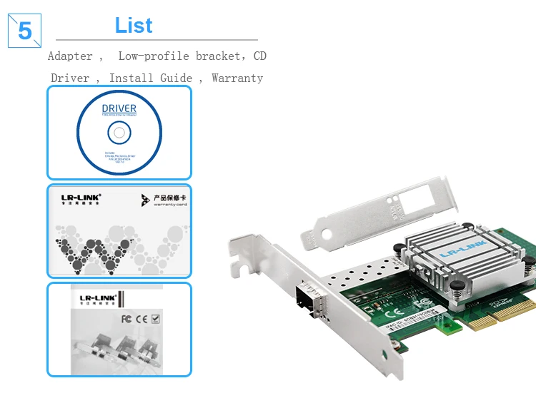 LR-LINK 6860AF-SFP+ 10 Гб Ethernet адаптер LAN карта PCI Express PCI-E волоконно-оптическая сетевая карта NIC