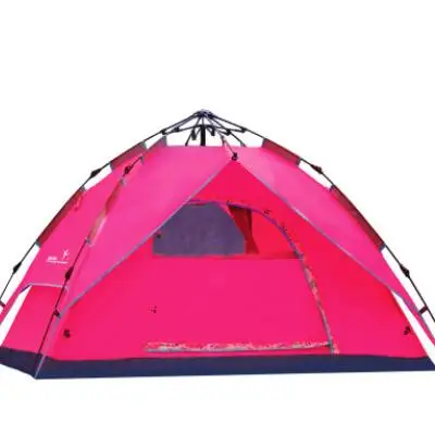 FLYTOP, двухслойная палатка для кемпинга, беседка, для улицы, 3-4 человека, автоматические палатки, зима, 4 сезона, для рыбалки, семейные, вечерние, туристические палатки - Цвет: Бургундия