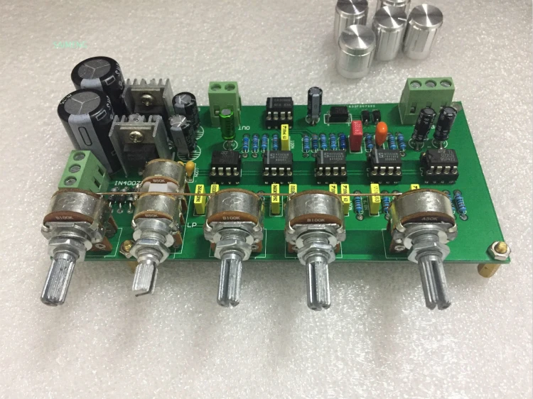 GHXAMP сабвуферный предусилитель, фильтровальная плата TL072 Tone Low Pass AWCS Dynamic Equalization 5,1 Sub усилитель, одиночный выход