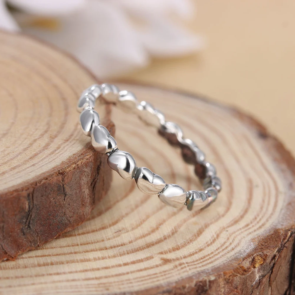 Модное высококачественное серебряное Брендовое кольцо с надписью Love Heart, совместимое с ювелирными изделиями, подарок для лучшего друга, Новинка