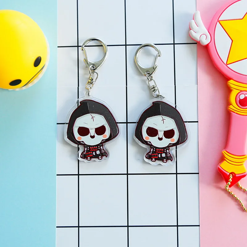 12 видов игровой брелок милый DVA Mei Genji Tracer McCree Reaper Widowmaker персонаж акриловый Шарм
