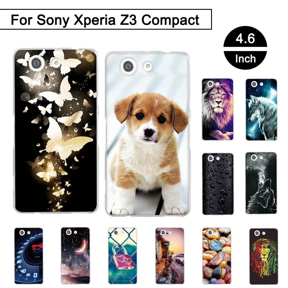 Чехол с рисунком для Sony Xperia Z3 Mini D5803 D5833 4 6 дюйма мягкий чехол из ТПУ компактные