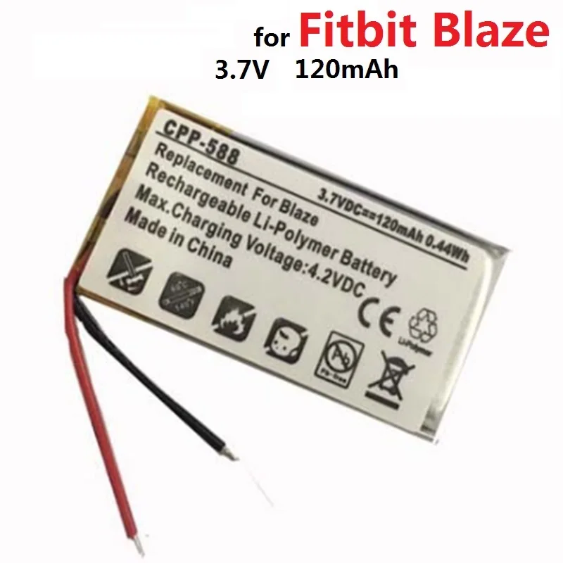 Batería para reloj inteligente Fitbit Blaze, 3,7 V, 120mAh, batería recargable de...