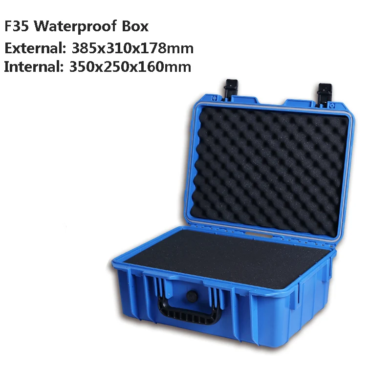 F35 New Arrivals ABS Plastic Sealed Tool Box Safety Equipment Camera Toolbox Impact Resistant Dry Box Shockproof W Foam Four Colors - Цвет: F35