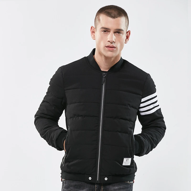 Короткая тонкая куртка бомбер парки для мужчин стандартные тонкие с длинными
