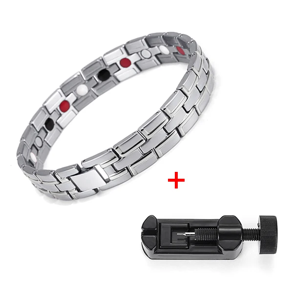 adjust 02S Исцеление Магнитный браслет Мужчины/Женщины 316L нержавеющая сталь 3 здоровье уход Ele мужчины ts(магнитный, ель, германий) золотой браслет ручной цепи - Окраска металла: adjust 02S