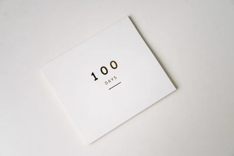 White 100 дневный календарь с обратным отсчетом, ежедневник на 100 дней, График обучения, ежедневник, школьные принадлежности, Канцтовары - Цвет: White