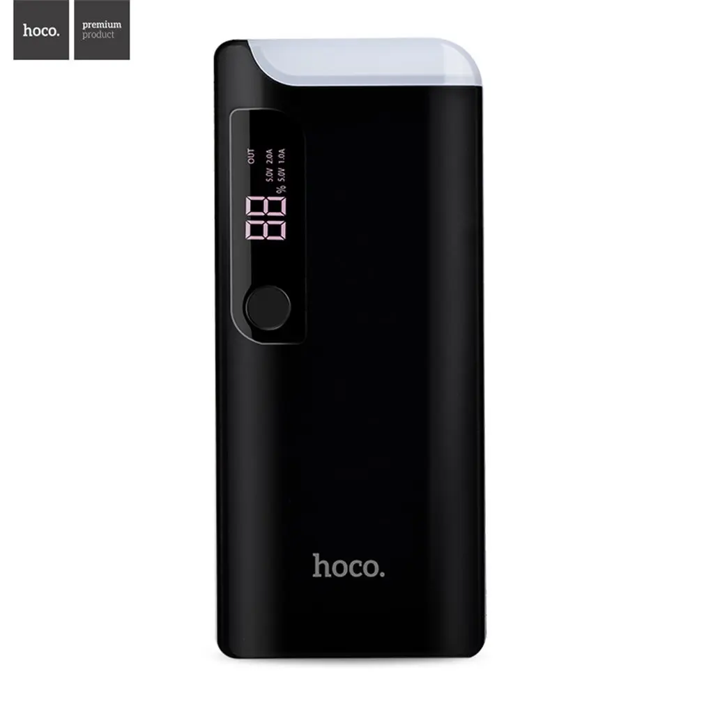 HOCO power bank 15000mAh Портативный Мобильный Внешний аккумулятор с настольным аккумулятором, два usb-порта, универсальное Внешнее зарядное устройство B27