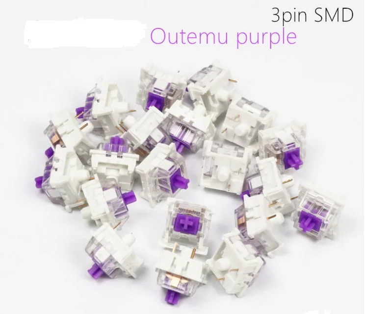 

Outemu 3pin Transparent case purple Switch for custom mechanical keyboard gh60 tada68 rgb 87 104 zz96 62g Tactile