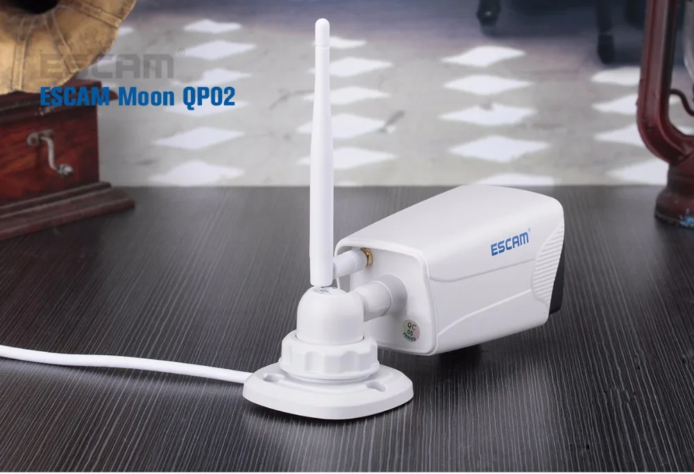 Escam Moon QP02 2MP HD 1080P Wi-Fi камера с сигнализацией, наружная цилиндрическая IR-Cut ip-камера с разрешением 180 градусов, поддержка Макс 64 ГБ, TF карта