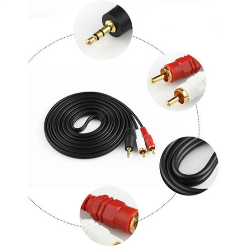 1 5 м Длина 3 мм вспомогательный кабель RCA MP3 аудиовыхода компьютер аудиодинамик