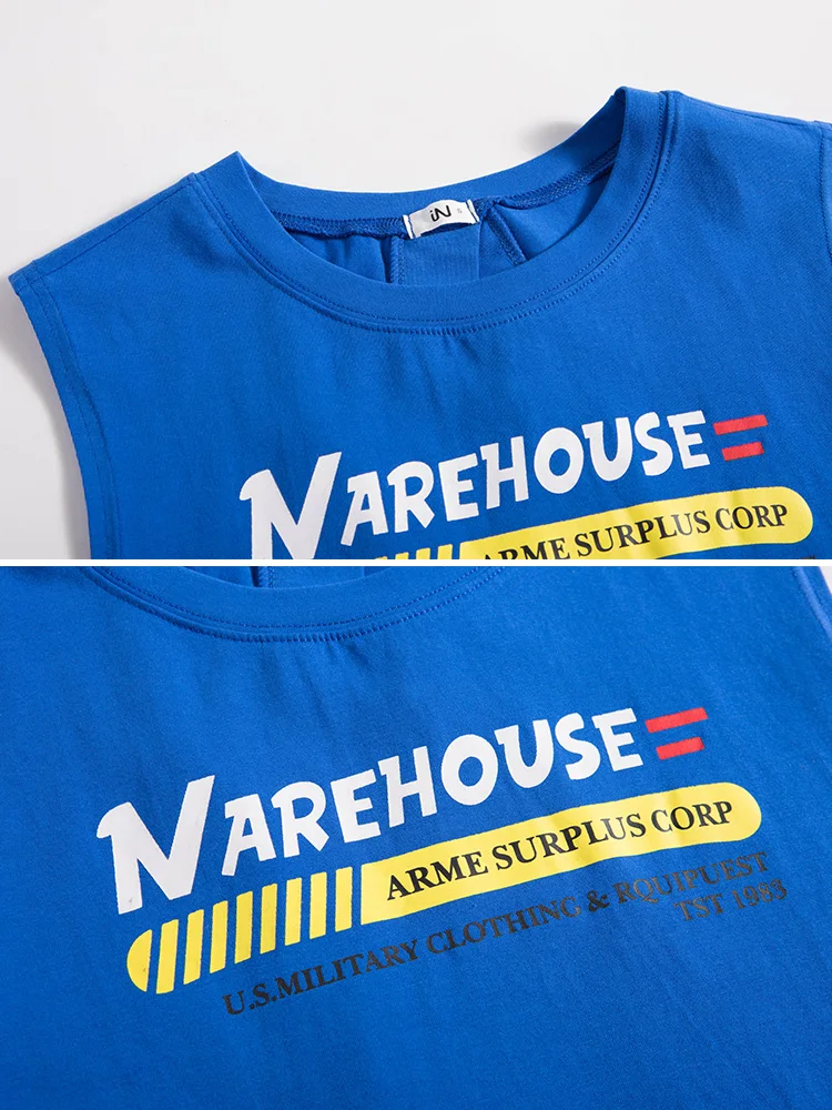 

Casual Tank Top Back Sexy Design Long Women's T-shirt Loose Vest Tees Printed Blue Shirt Sleeveless 2019 Female Summer Clothes