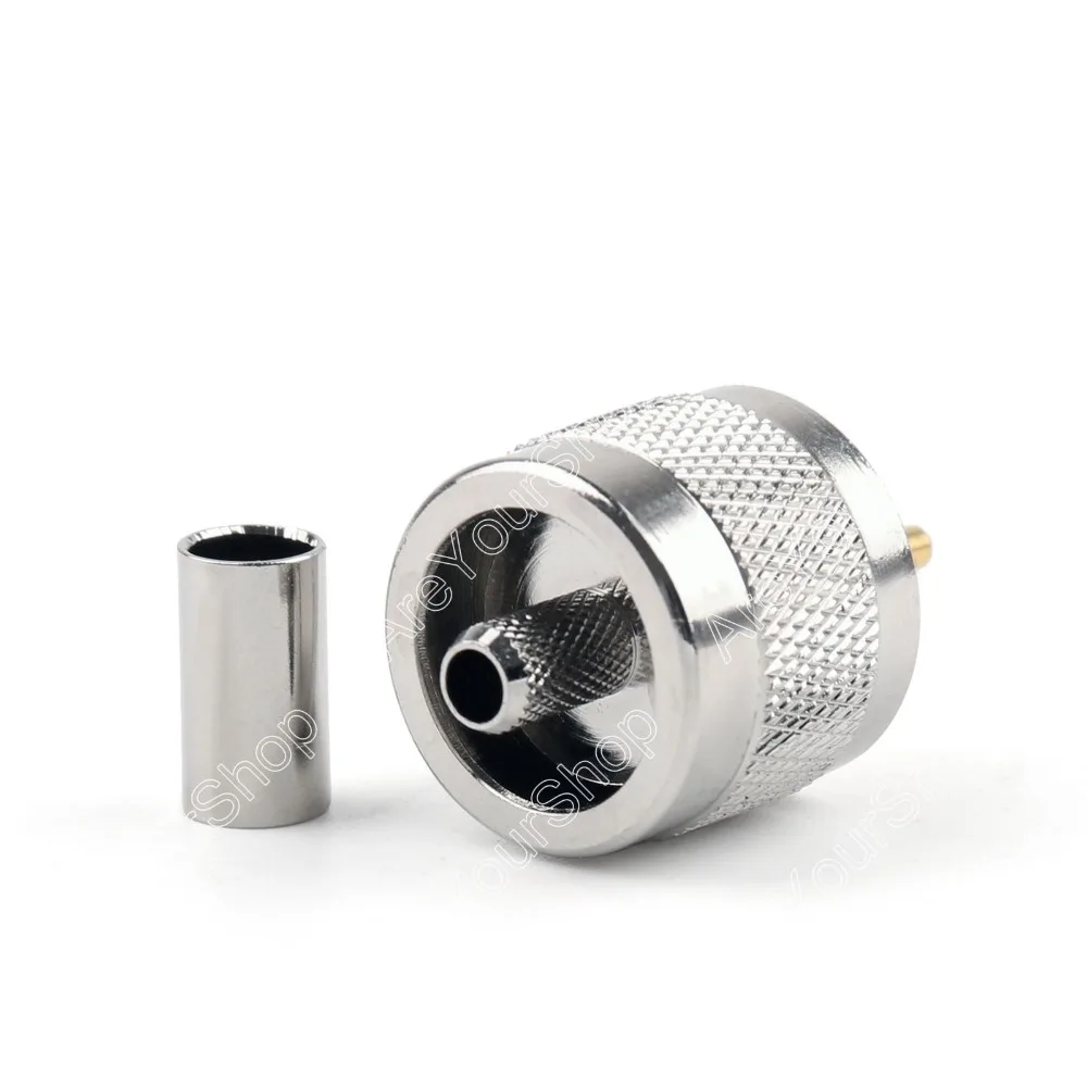 Areyourshop горячая распродажа 10 шт. разъем UHF штекер PL259 зажим RG58 RG142 LMR195 RG400 кабель