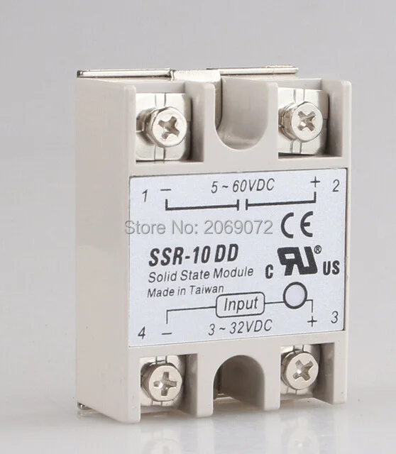 Твердотельное реле SSR-10DD 10 А на самом деле 3-32 В постоянного тока до 5-60 SSR 10DD