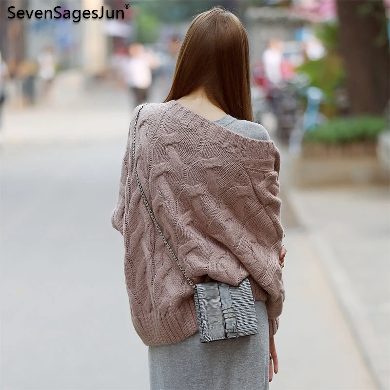 SSJ Casual Knitting Cardigan Female Loose Wool Knitted 2018 Warm Women Winter Sweaters Oversize |
