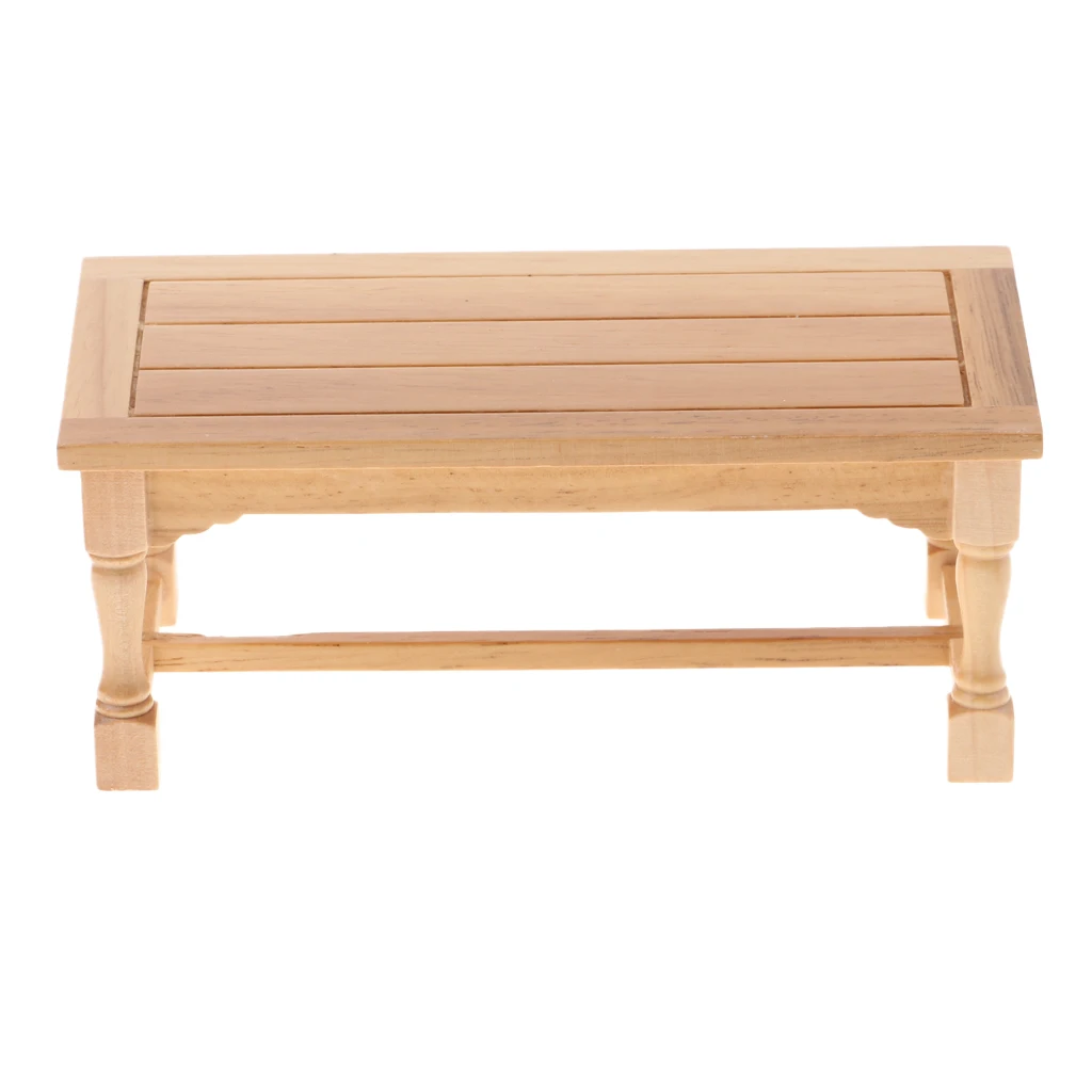 

Miniature Dollhouse Wooden Table, Suitable for 1:6 Scale Tea Table / End Table or 1:12 Scale Dining Table Natural Wood Color