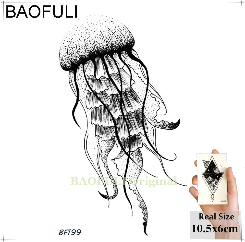 Баофули 25 Дизайн Детские наклейки для тела с временными татуировками геометрических космоса планеты треугольник черные наручные наклейки.