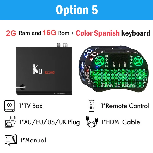 KII PRO DVB-S2 DVB-T2 Android 7,1 ТВ приставка S905D четырехъядерный 2 Гб 16 Гб K2 pro DVB T2 S2 4K медиаплеер Двойной Wi-Fi Поддержка Clines/IP tv - Цвет: Add S-Blacklight I8