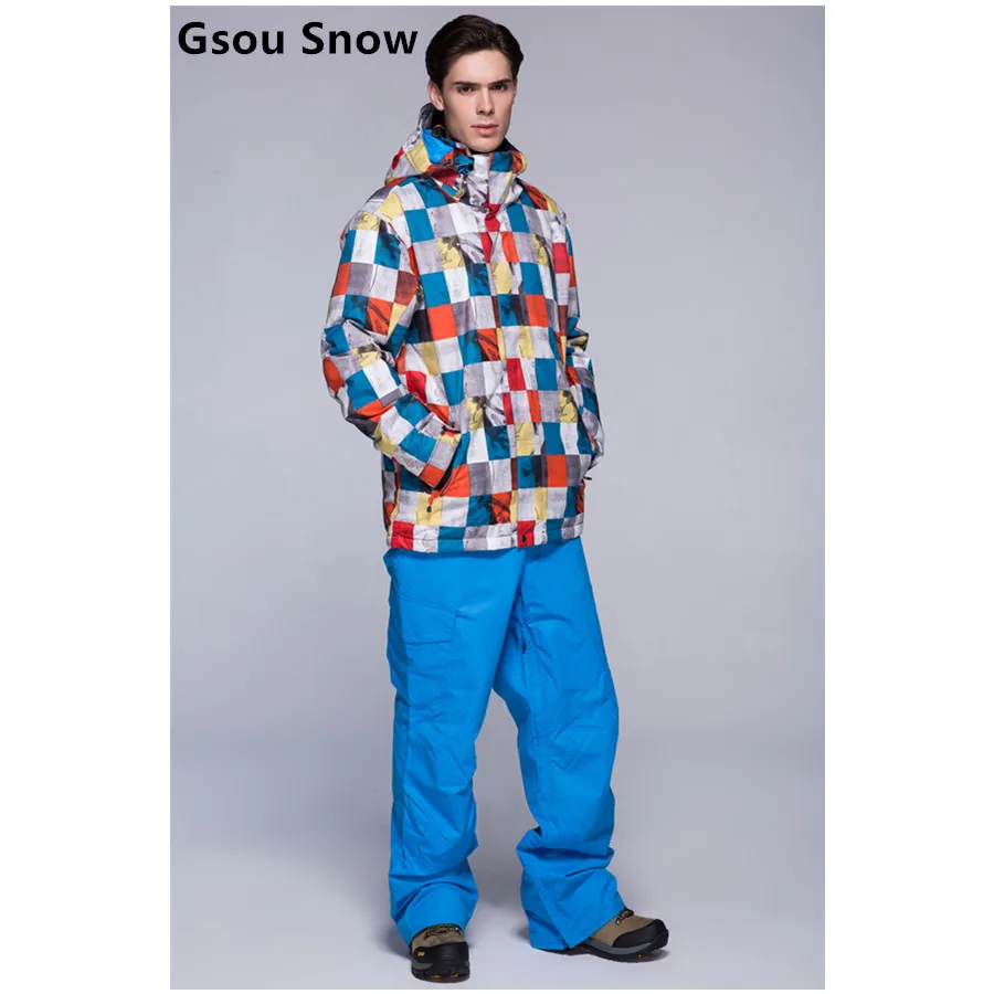 Gsou снег зима новая лыжная куртка и лыжи Штаны для отдыха на открытом воздухе