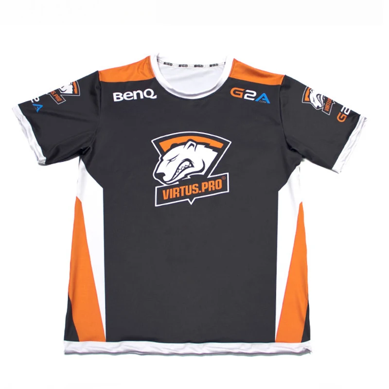 Высокое качество 1:1 Virtus. pro на заказ ID футболка VP футболка для фанатов для мужчин и женщин с круглым вырезом футболки с коротким рукавом Customsize футболка Homme