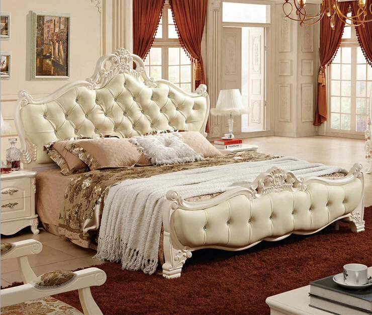 Новая классическая ручная резная мебель для спальни с ночным столом|carved bedroom
