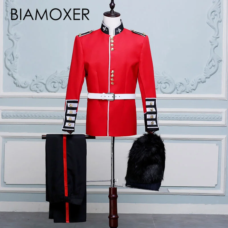 Baimoxer красный Ренессанс Средневековая мужская британская королевская гвардия