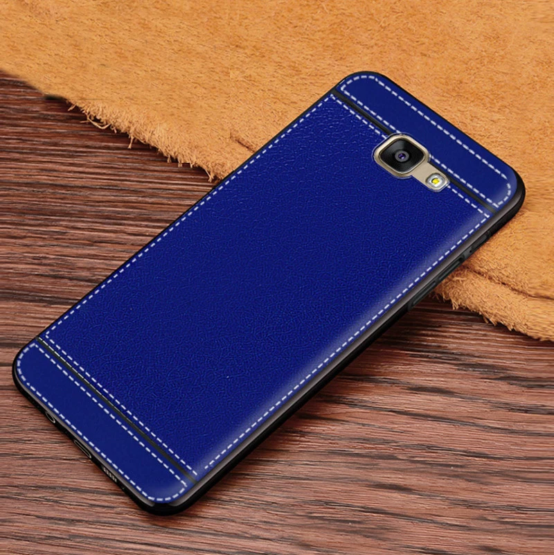 Чехол для Galaxy A7 2016 мягкий чехол из ТПУ с текстурой кожи Samsung A710 A7100 A710F A710M |