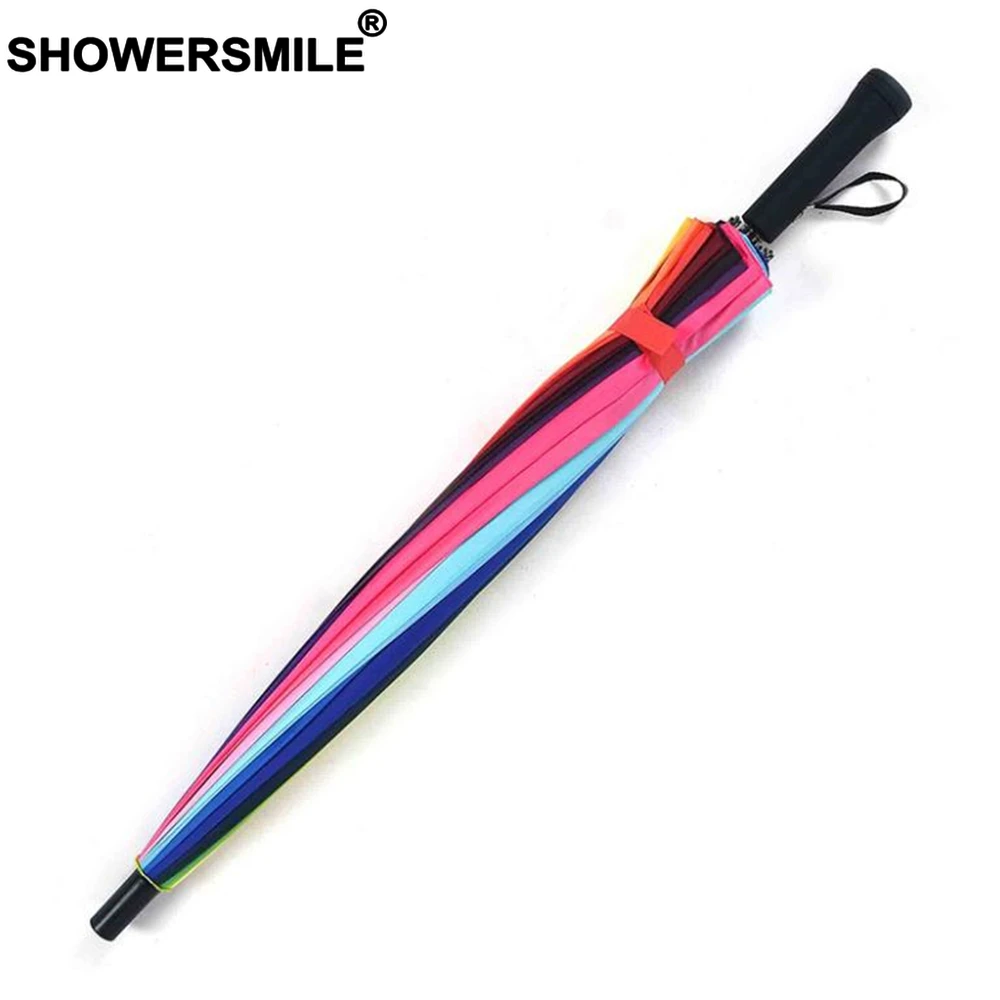 SHOWERSMILE зонтик от дождя дождь женский красочный 24 к ветрозащитная длинная ручка