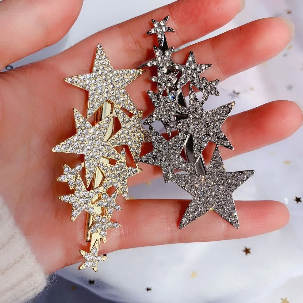 1 шт. корейские женские блестящие стразы большие маленькие заколки для волос со