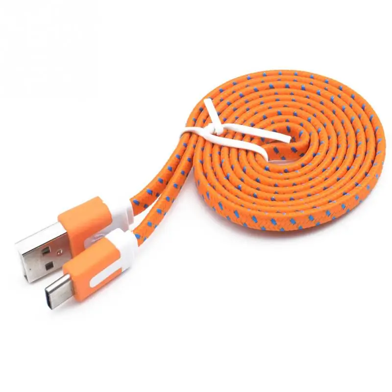 orange 1 м/2 м/3 м Мини V8 разъем 3 фута веревка микро USB быстрое зарядное устройство провод зарядный кабель-трос для синхронизации данных для huawei Android - Цвет: orange