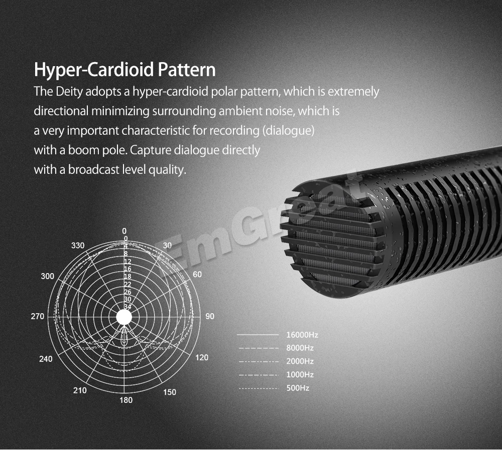 Aputure Deity супер кардиоидный конденсаторный дробовик видео микрофон с ветровым