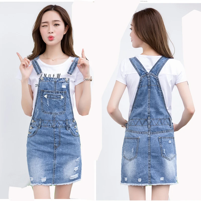 Новинка 2020 женские летние модные синие джинсы сарафан платье студенческие