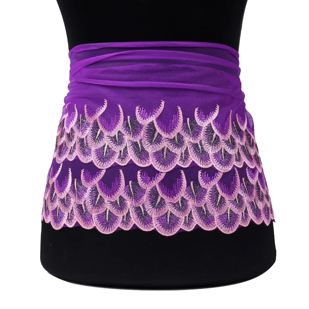 Кружевная отделка Smiry 2 ярда с перьями павлина цветочной вышивкой высокое