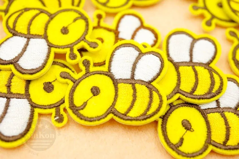1 шт. Honeybee(Размер: 3*2,5 см) ткань для поделок Железо на патч вышитая аппликация эмблема-нашивка наклейки для одежды аксессуары для одежды