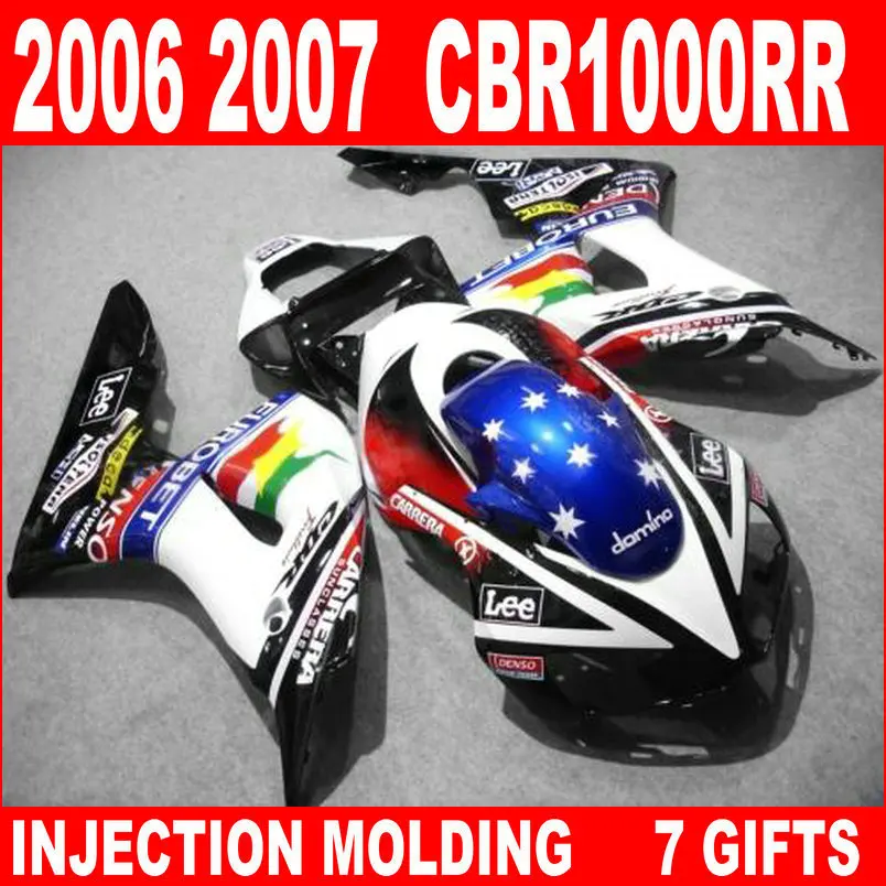 7 подарков для обтекателей HONDA cbr 1000 rr 2006 2007 цвет как вы видите CBR1000RR 06 07 обтекатель