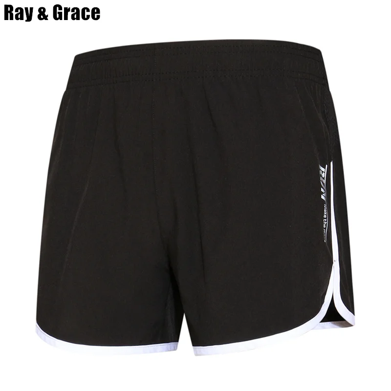 White RAY GRACE, летние мужские шорты для бега, боксеры с эластичной талией, свободные удобные спортивные шорты, тренировочные шорты для мужчин - Цвет: White