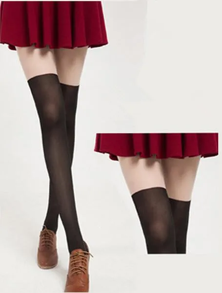 W024 Black Женские облегающие колготки с милым кошачьим хвостом, новинка, милые чулки, женские сексуальные колготки, прозрачные колготки, чулки для девочек, длинные чулки - Цвет: W024 Black