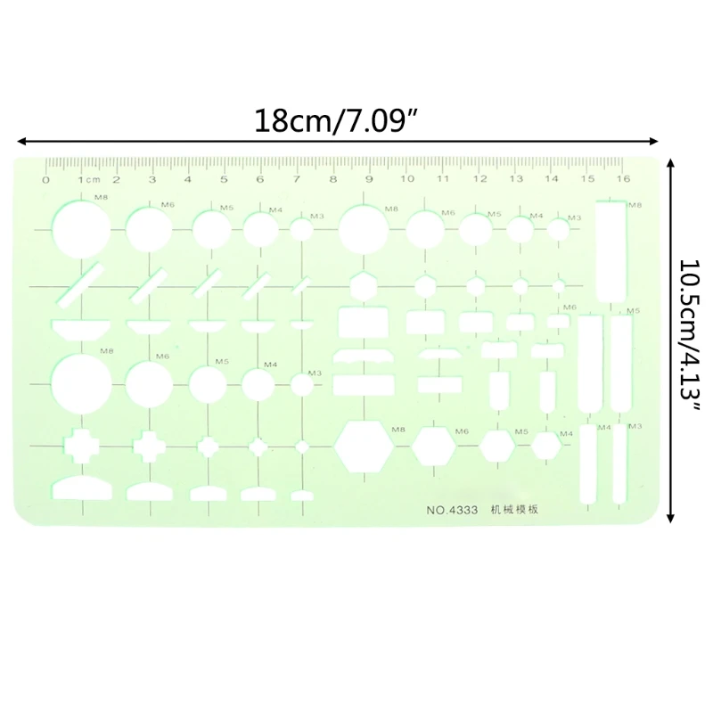 

Plastic Circles Squares Geometric Template Ruler Stencil Measuring Mechanical