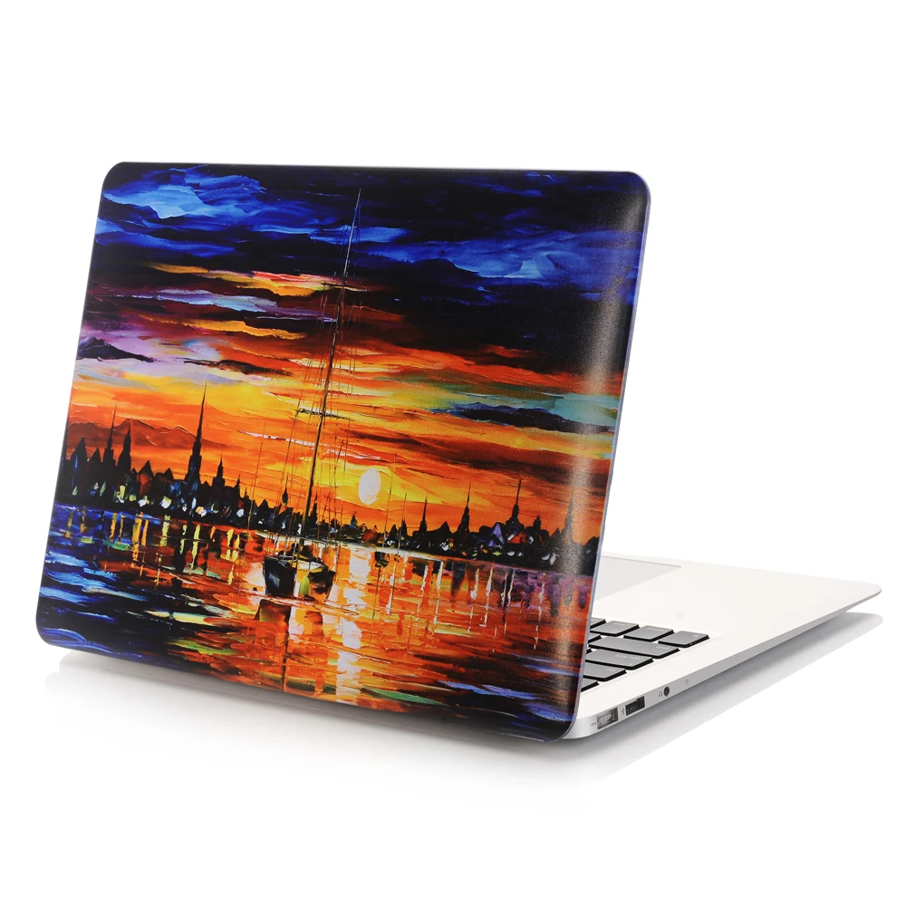 Жесткий чехол с цветным мультяшным рисунком карты для Apple Macbook Air 11 13 Pro 15 Touchbar Retina 12