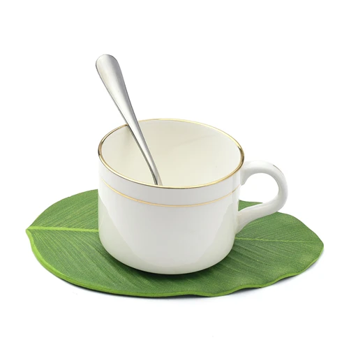 Banana leaf 4 шт. тропические искусственные Пальмовые Листья EVA подставки чашки коврик под тарелку кофе чай чашки коврики напитки подставки Гавайская тема вечерние Декор - Цвет: Banana leaf