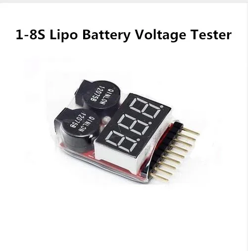 10 шт. цифровой 2 в 1 низкий звуковой сигнал/сигнализация bb 1S-8S Lipo Li-on Fe RC измеритель