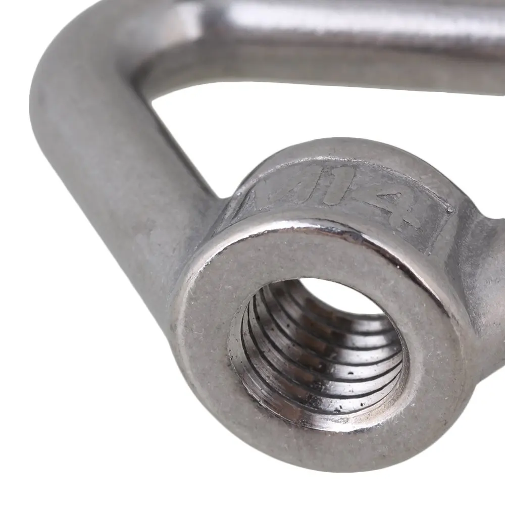Triangle Shape Silver M14 304 Stainless Steel Eyed Threaded Nuts Lifting Gear Fasteners Eye Bolt Pack of 2 | Обустройство дома